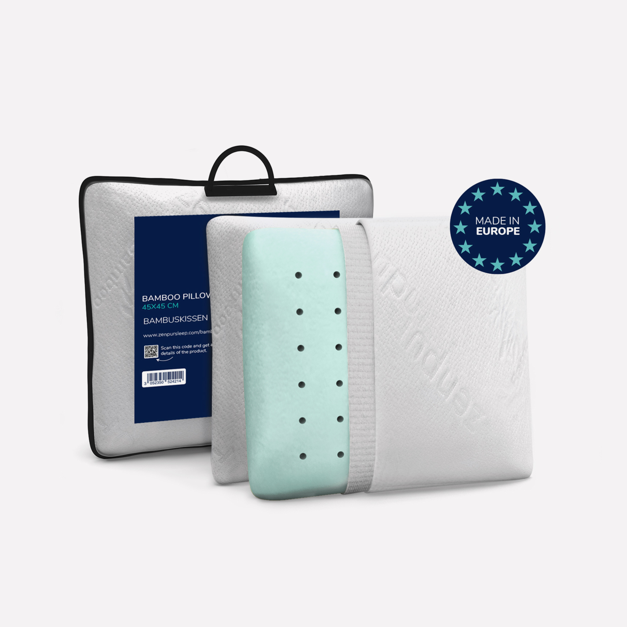 Lot de 2 coussins ZenPur 45x45 cm doux et confortables pour canapé ou lit