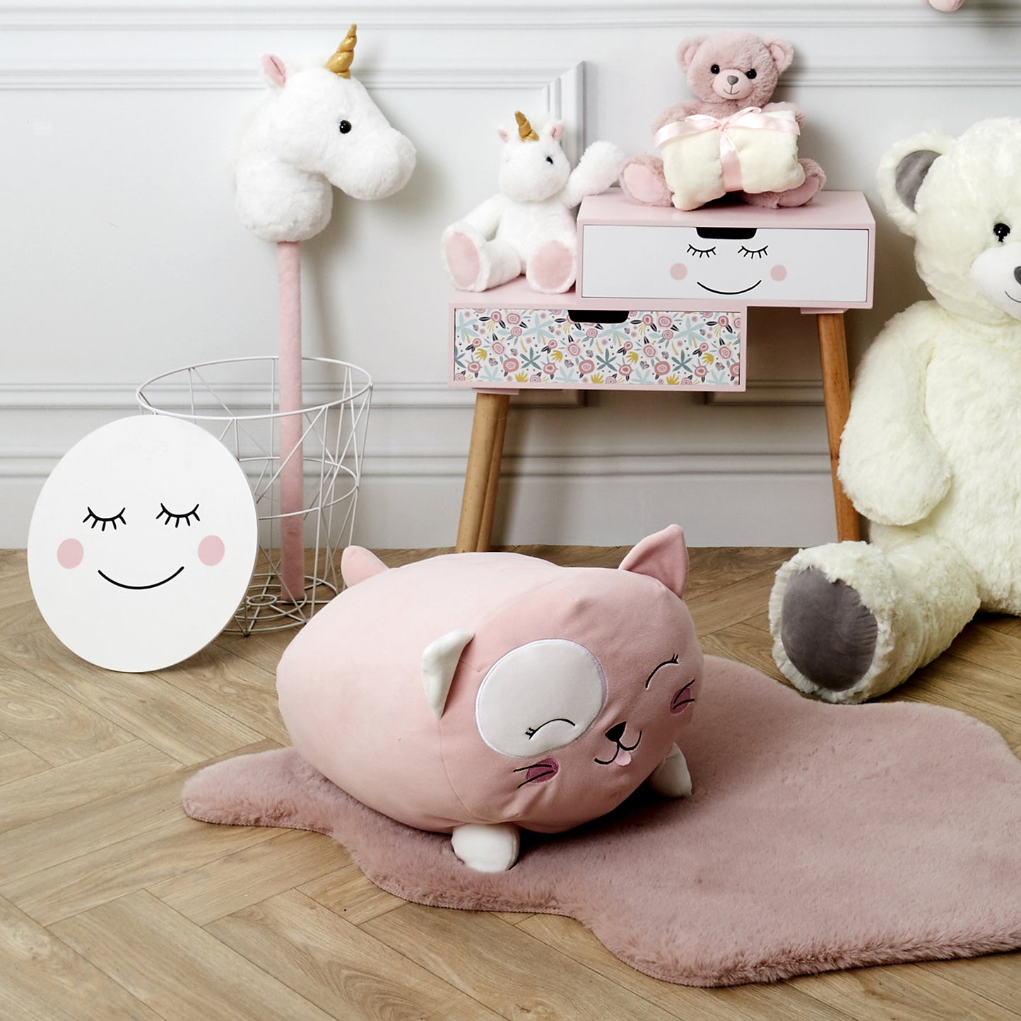 Détail du tissu doux et pelucheux du coussin chat ZenPur