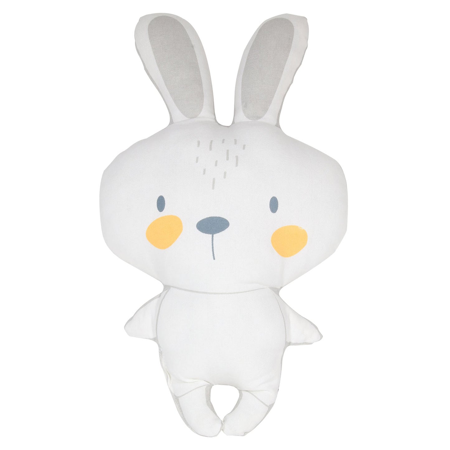 Détail du tissu doux et pelucheux du coussin en forme d'étoile et lapin ZenPur