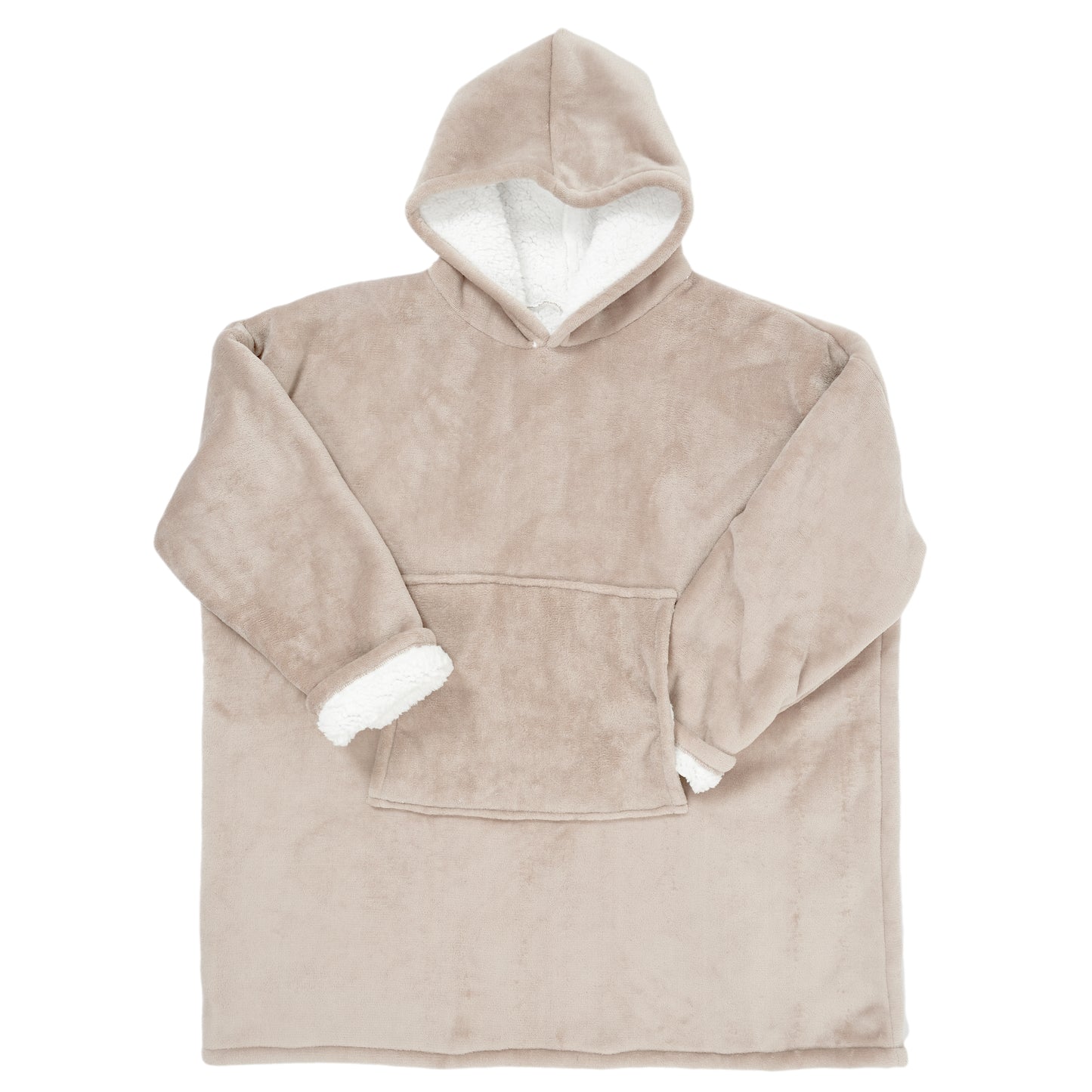 Détail du tissu intérieur Sherpa en lin du sweat à capuche ZenPur, doux et respirant
