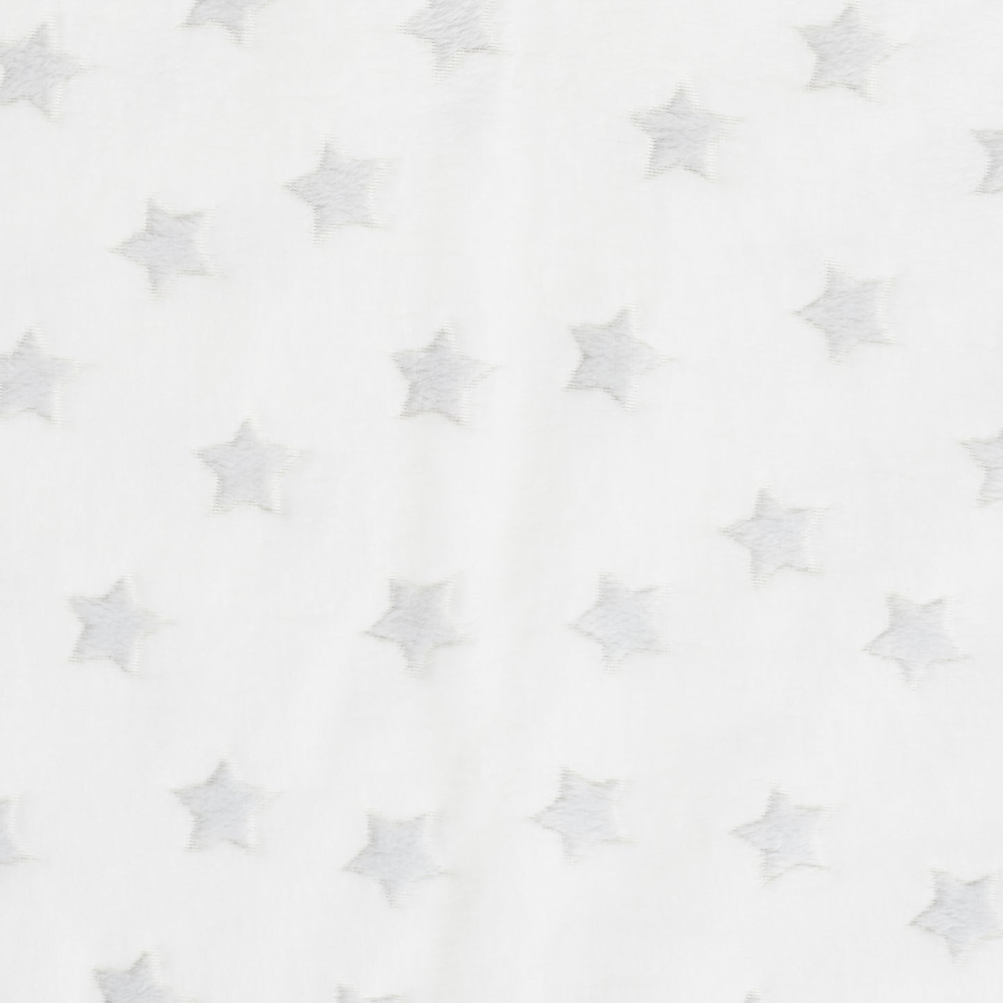 Détail du tissu phosphorescent blanc du plaid ZenPur avec motifs étoile, doux et agréable au toucher