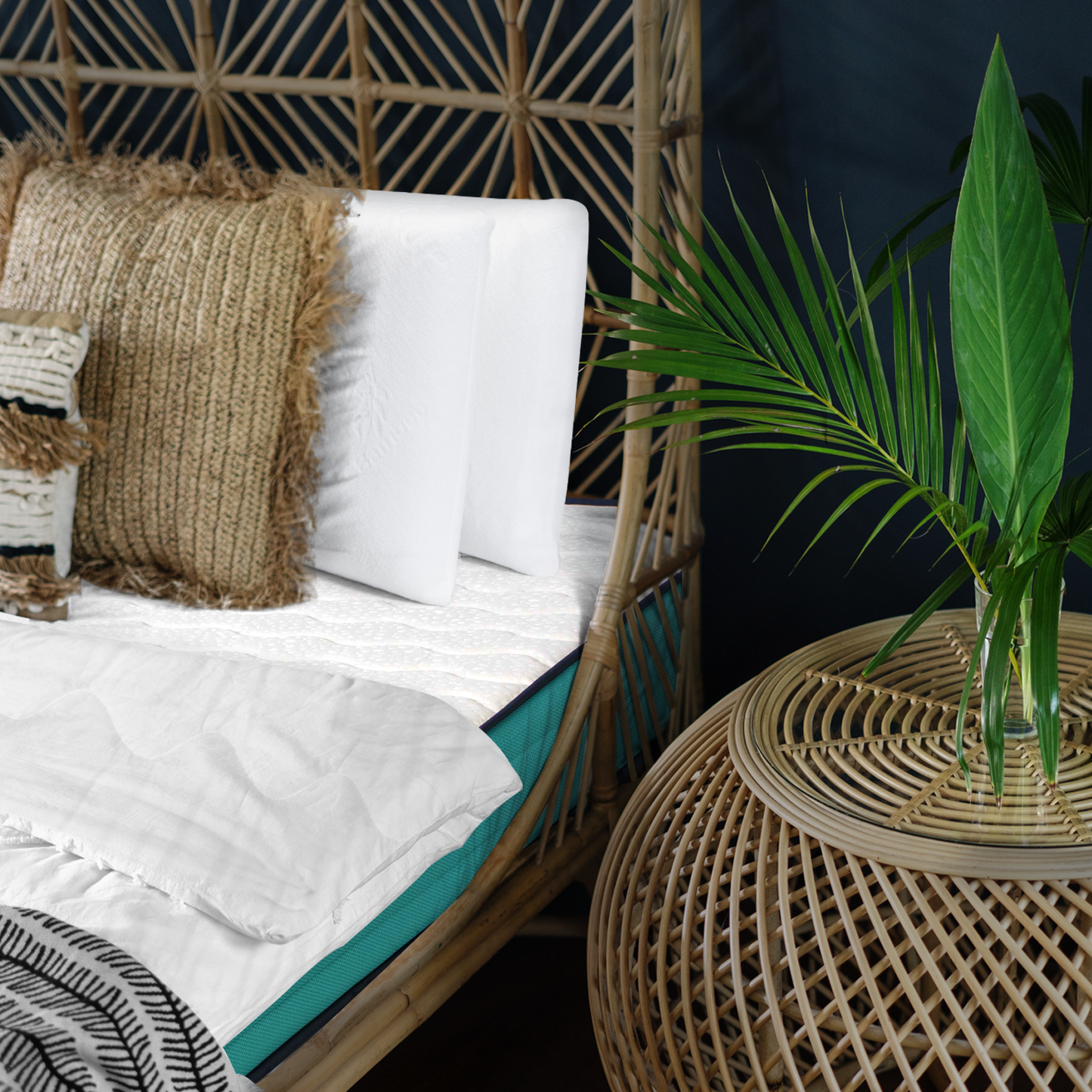 Oreiller ZenPur Ergo mémoire de forme sur lit moderne, idéal pour un sommeil réparateur