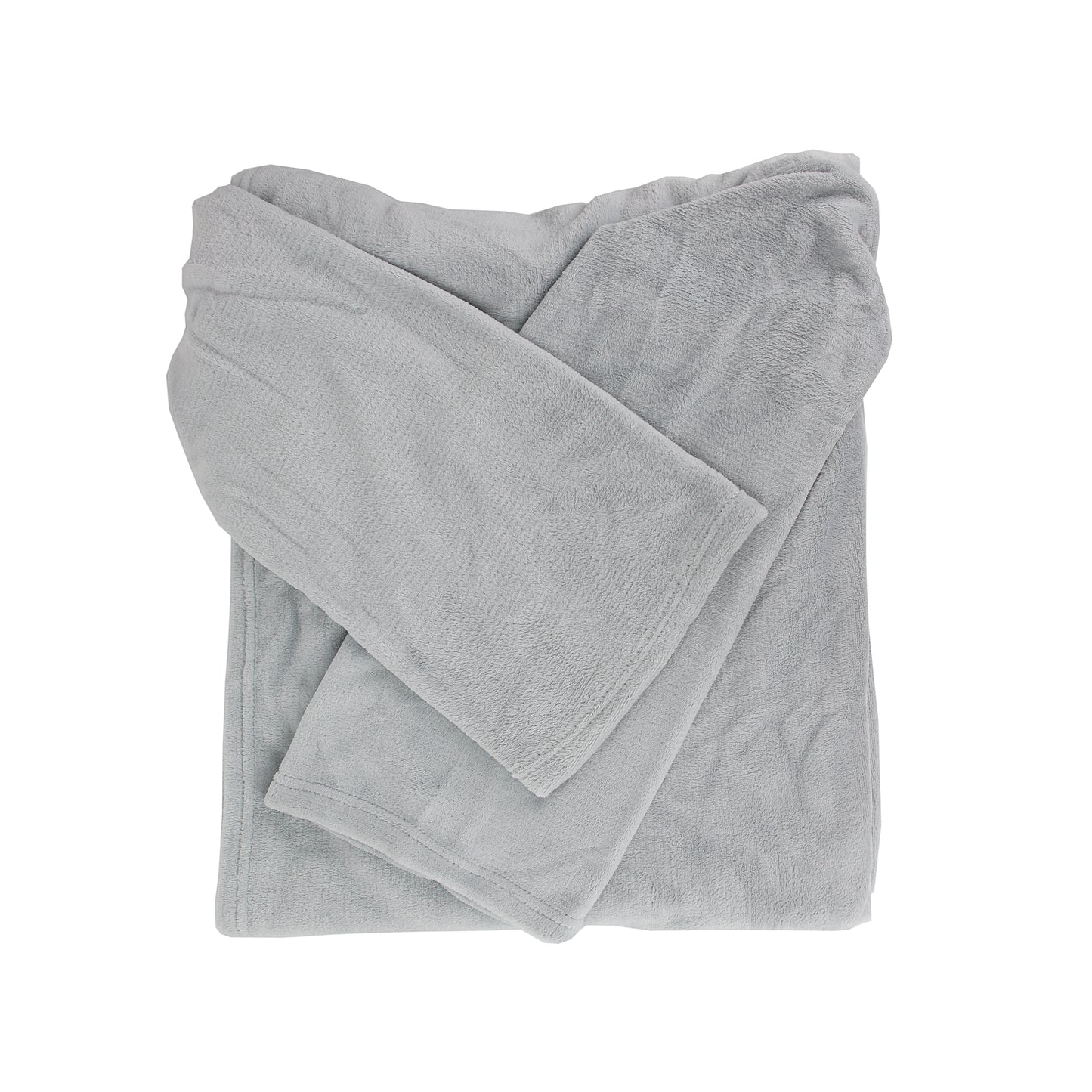 Plaid à manches confortable gris ZenPur, couverture douillette pour détente à la maison