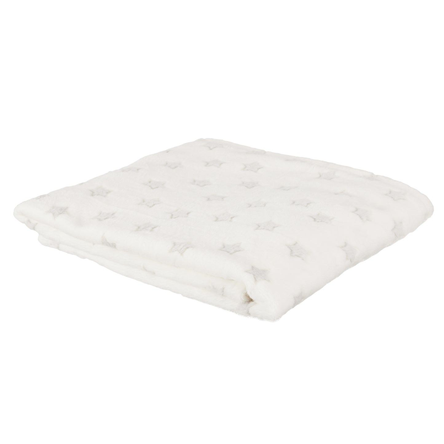 Plaid phosphorescent ZenPur blanc 120x150 cm avec motifs étoile, doux et confortable pour lit ou canapé