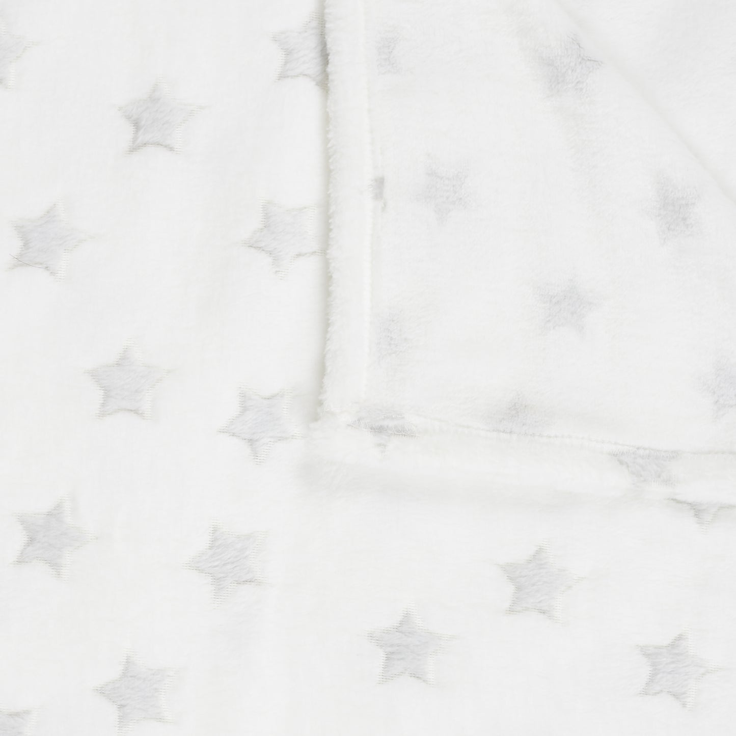 Plaid phosphorescent ZenPur blanc 120x150 cm plié, rangement pratique et élégant