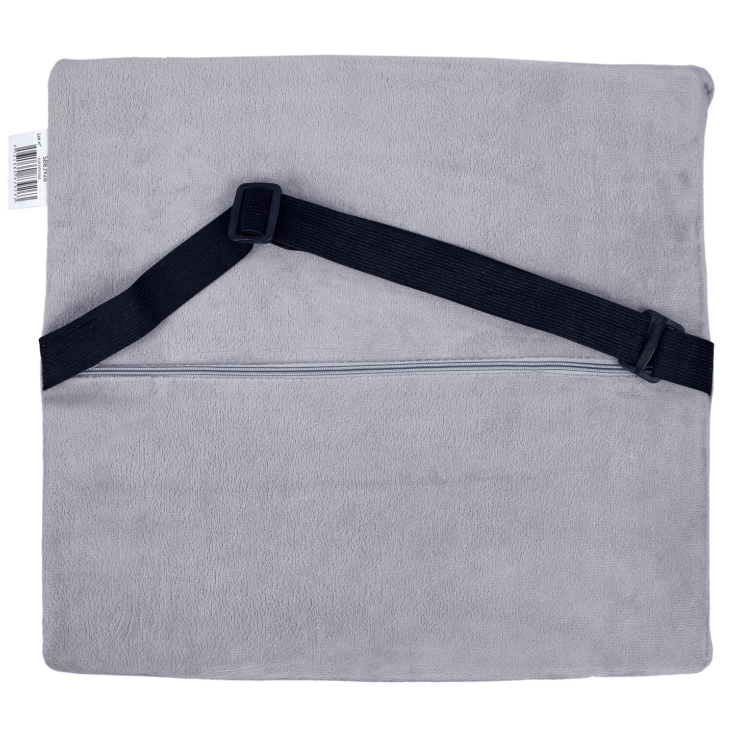 Support ergonomique mémoire de forme vu de dos, housse respirante et design ajusté pour maintien lombaire