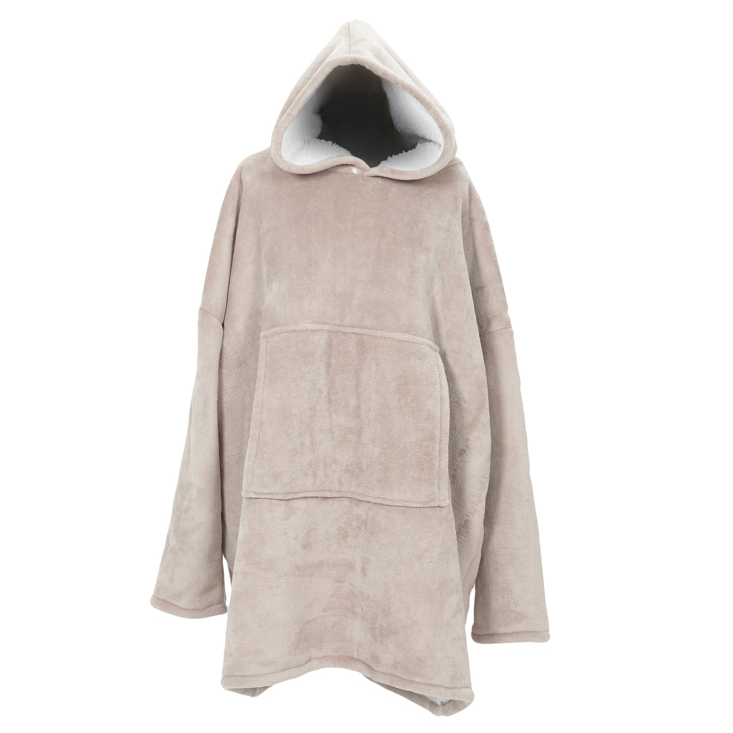 Vue latérale du sweat à capuche ZenPur, coupe moderne et confort intérieur Sherpa en lin