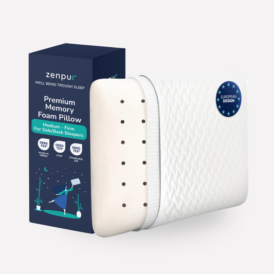 Oreiller mémoire de forme ZenPur ergonomique extra support pour sommeil réparateur