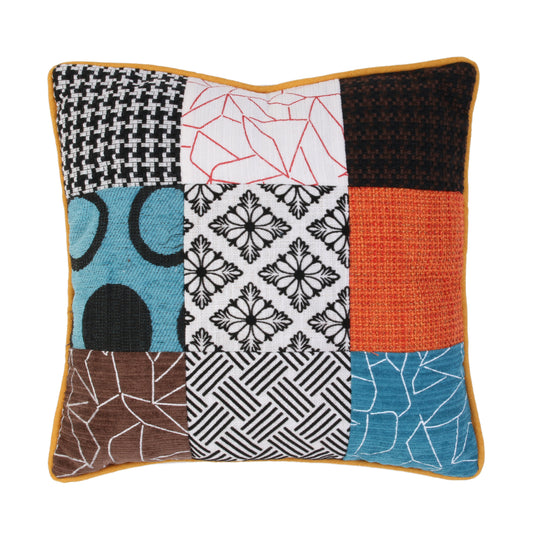 Coussin ZenPur patchwork déhoussable, design élégant pour canapé ou lit