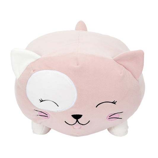 Coussin peluche doux en forme de chat ZenPur, moelleux et confortable