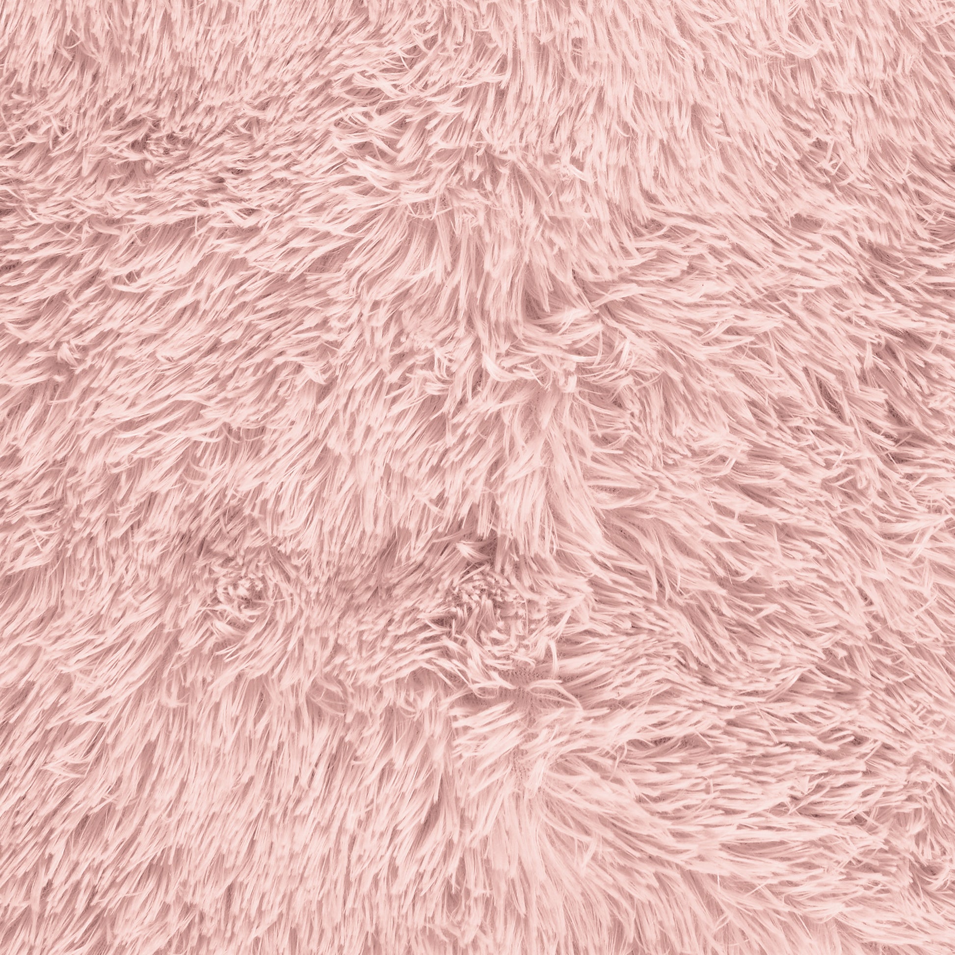 Détail du tissu peluche à poils longs rose ZenPur, texture douce et chaleureuse