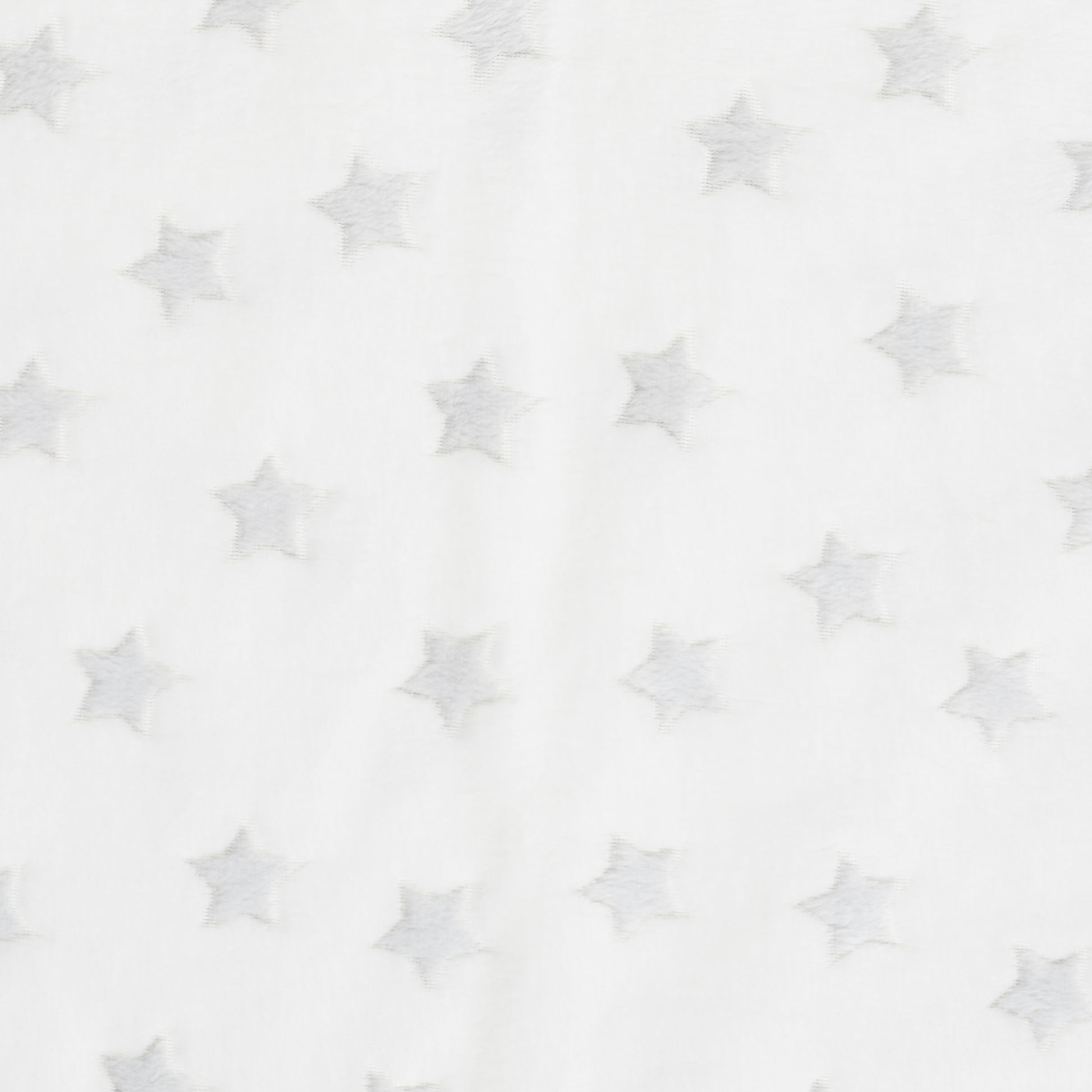 Détail du tissu phosphorescent blanc du plaid ZenPur avec motifs étoile, doux et agréable au toucher
