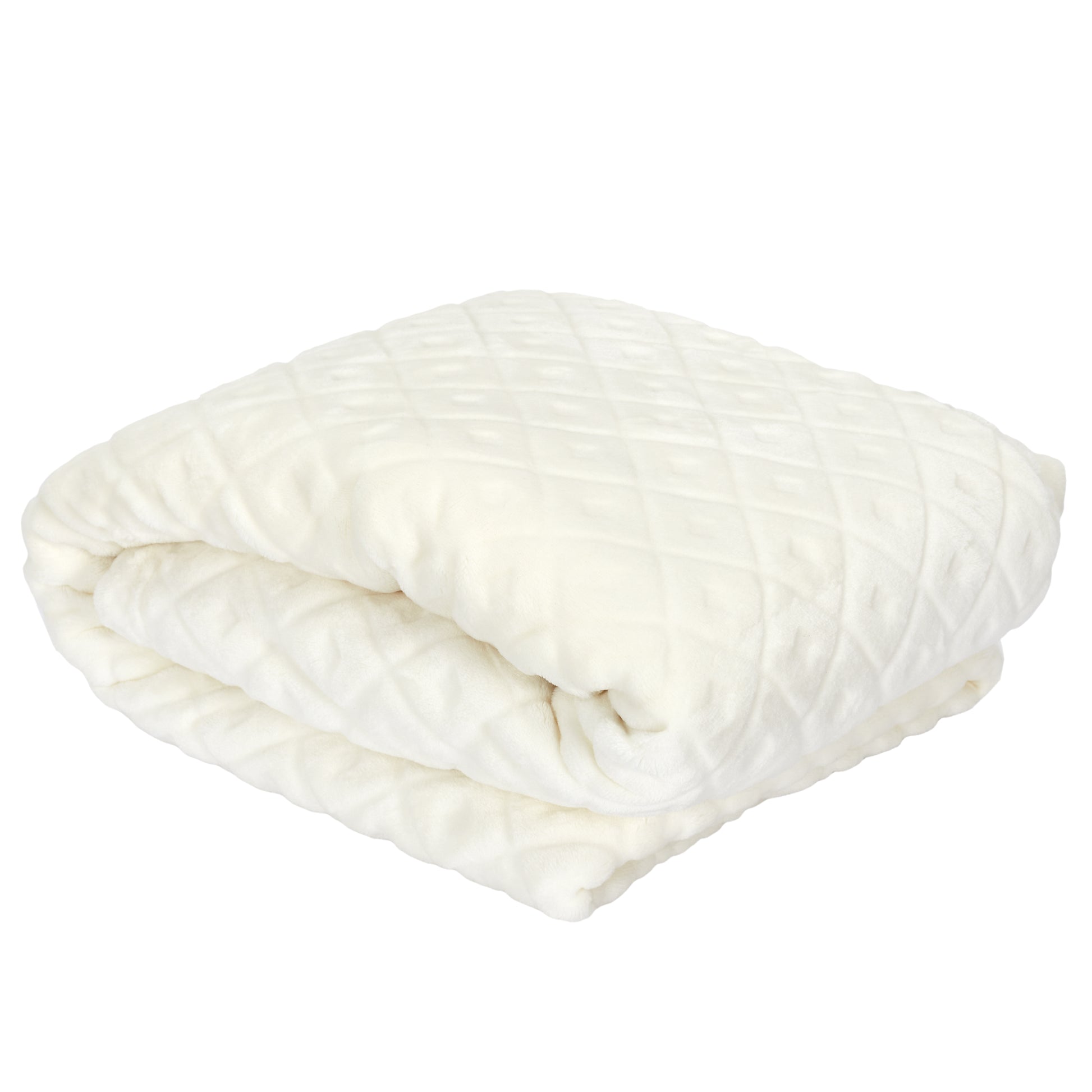 Plaid ZenPur beige embossé, doux et élégant pour canapé ou lit