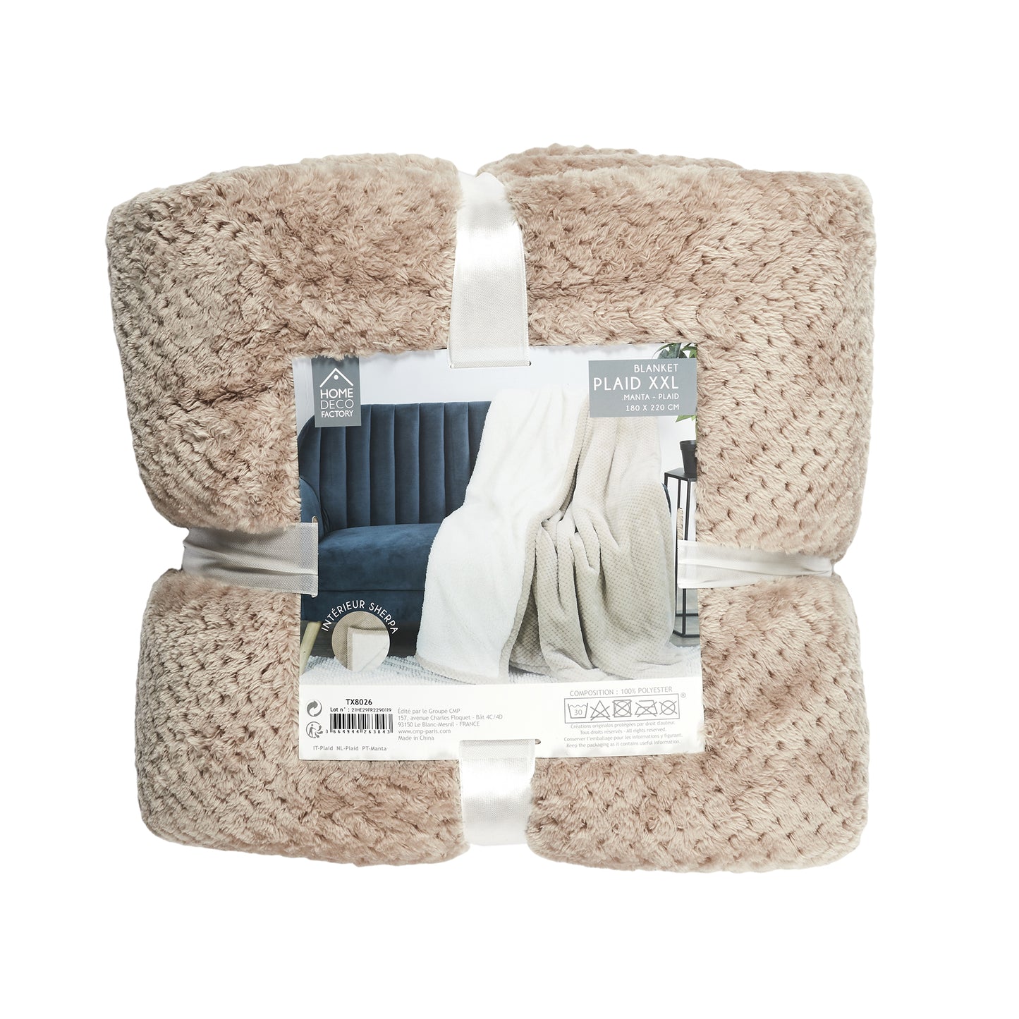 BEIGE SHERPA BEIGE NESTKARIER XXL 180X220CM A