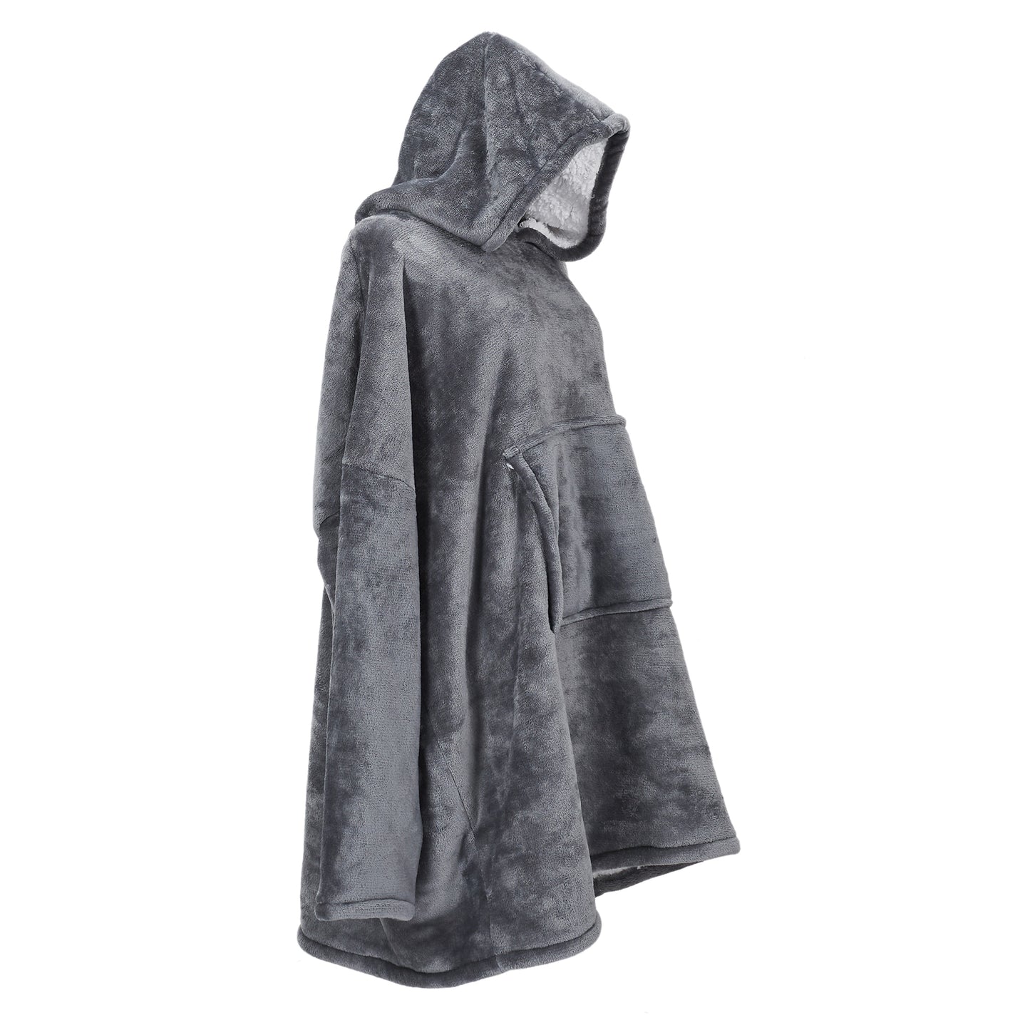 GRAUES SHERPA-INTERIOR-KAPUZENSWEATSHIRT