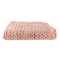 Plaid Grosse Maille Chunky Rose
