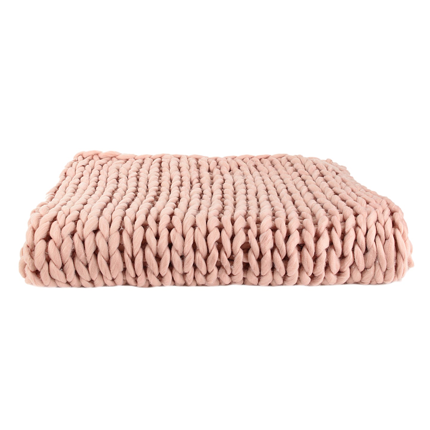 Plaid Grosse Maille Chunky Rose