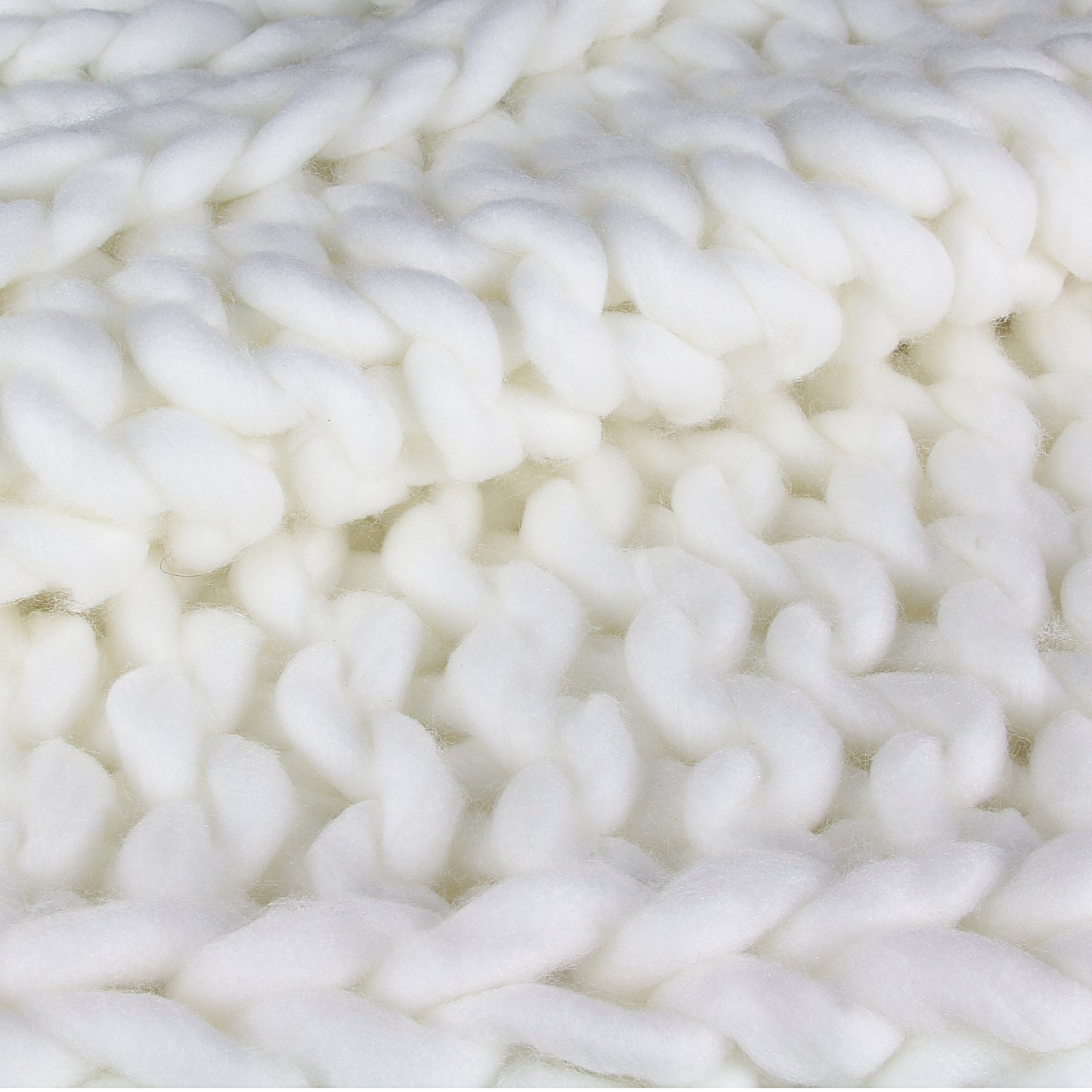 Plaid en Grosse Maille Chunky Écru