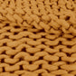 Plaid Grosse Maille Chunky Jaune