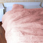 Couvre-lit en Peluche à Poils Longs Rose