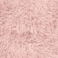 Couvre-lit en Peluche à Poils Longs Rose