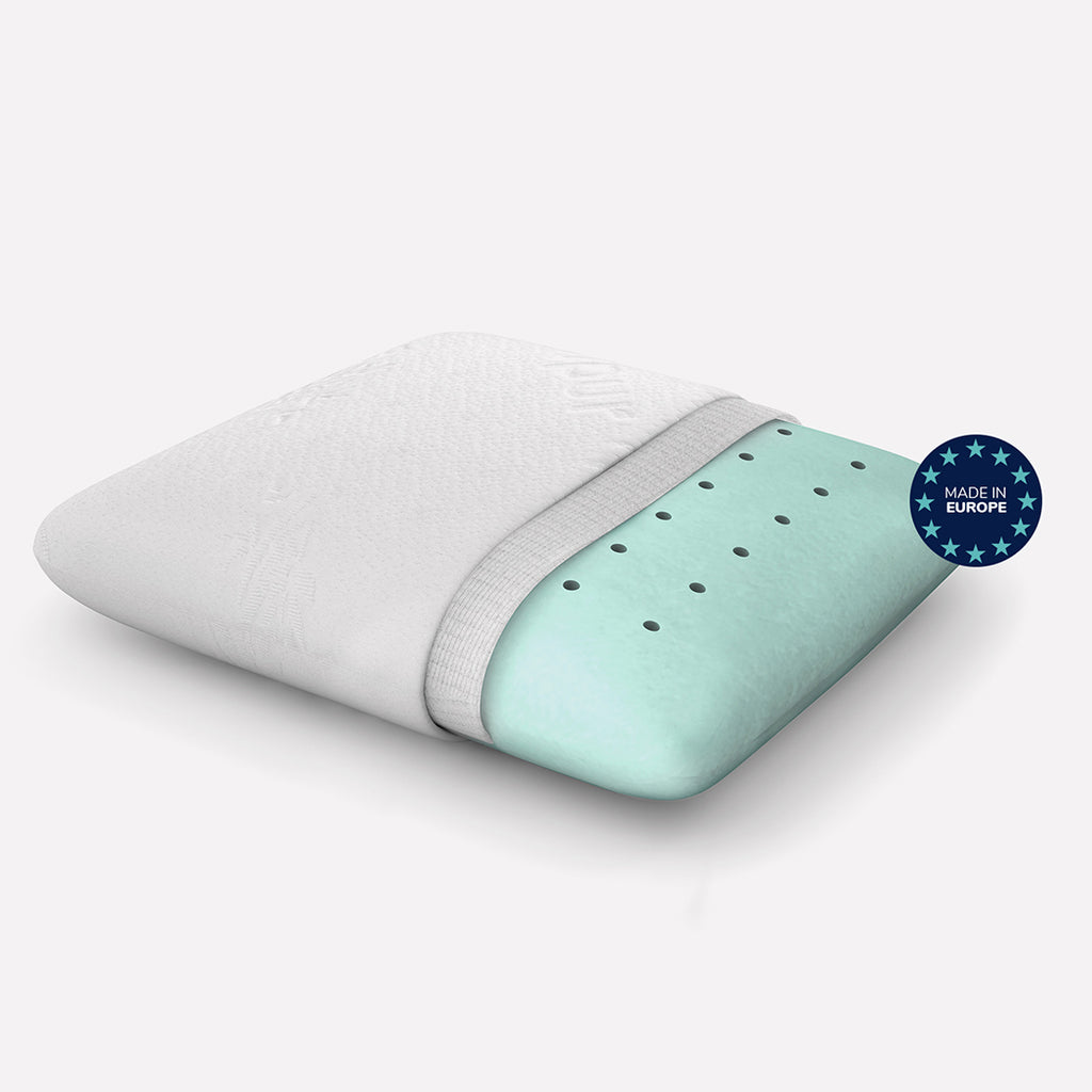 Vue latérale du coussin ZenPur 45x45 cm avec finition soignée et design élégant