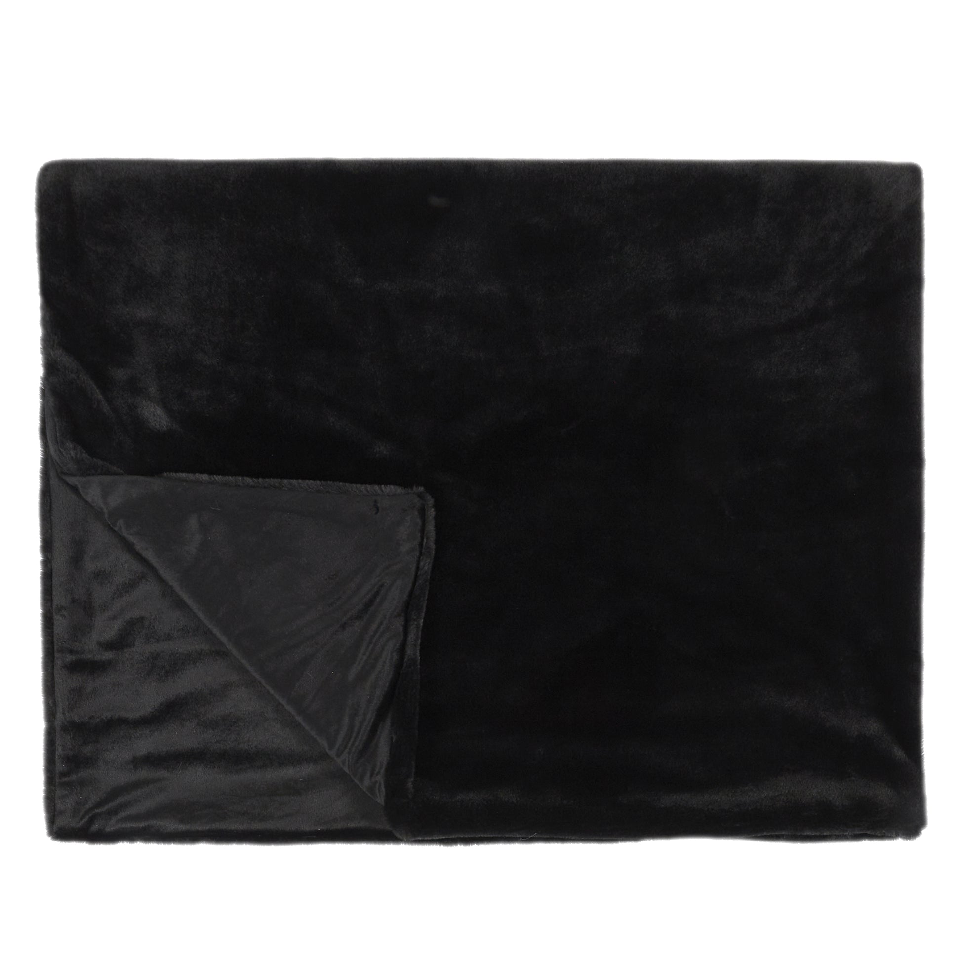 Vue latérale du plaid ZenPur imitation fourrure, finition soignée et moelleuse