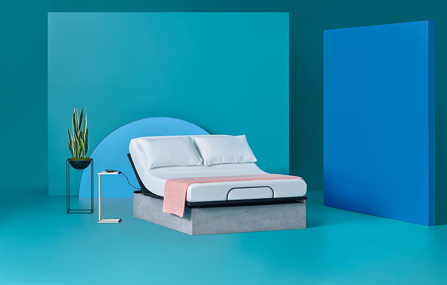 Ergomotion - Quest 1.0 - Adjustable Bed Frame Twin XL - Slim Adjustable Bed Base with Head Articulation and Wired Remote - Works with Most Mattresses