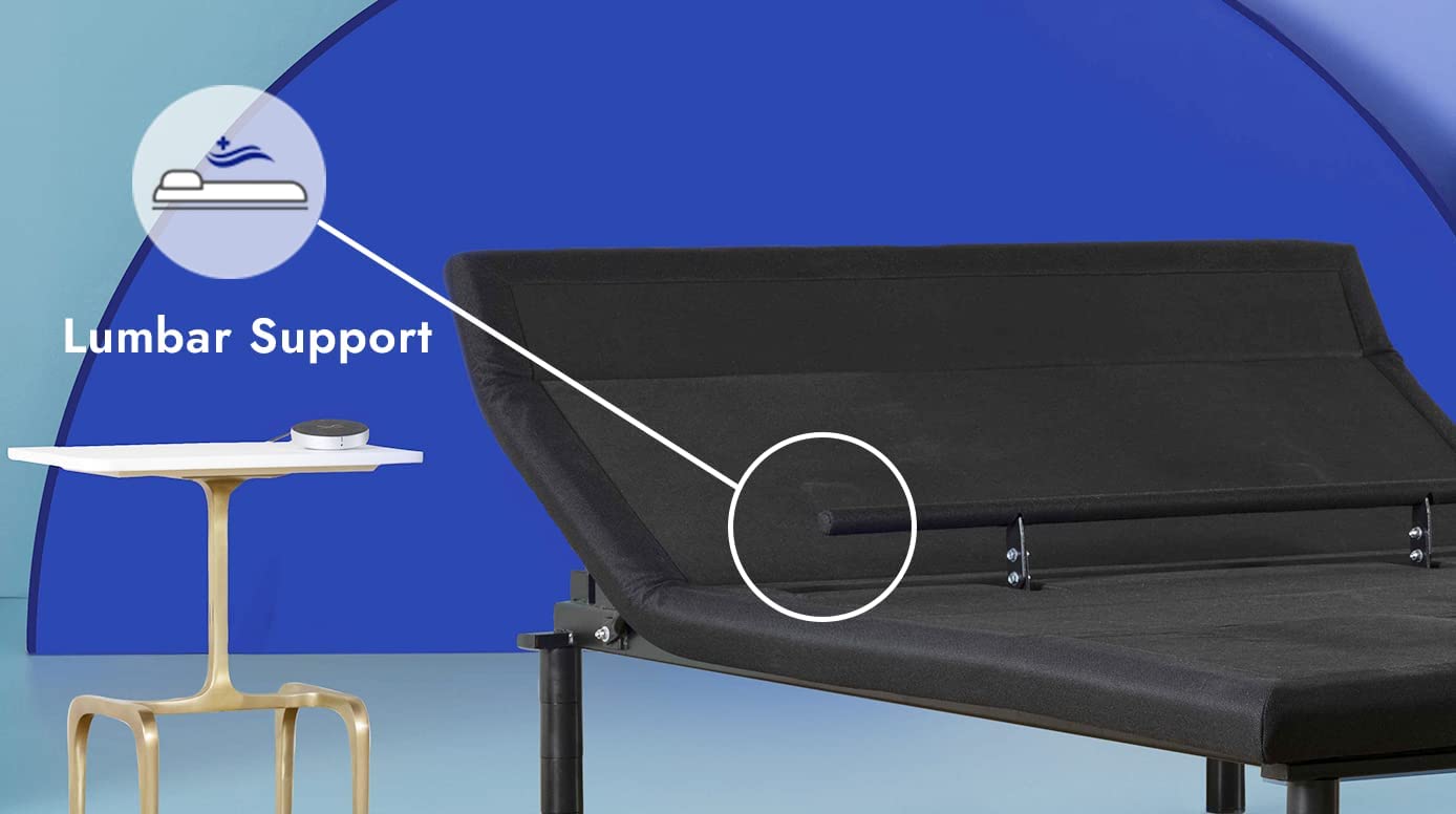 Ergomotion - Quest 4.0 - Adjustable Bed Frame - Adjustable Bed Base with Lumbar Support - Head and Foot Articulation, Zero Gravity Capable  - Voice Control - Queen - Works with Most Mattresses